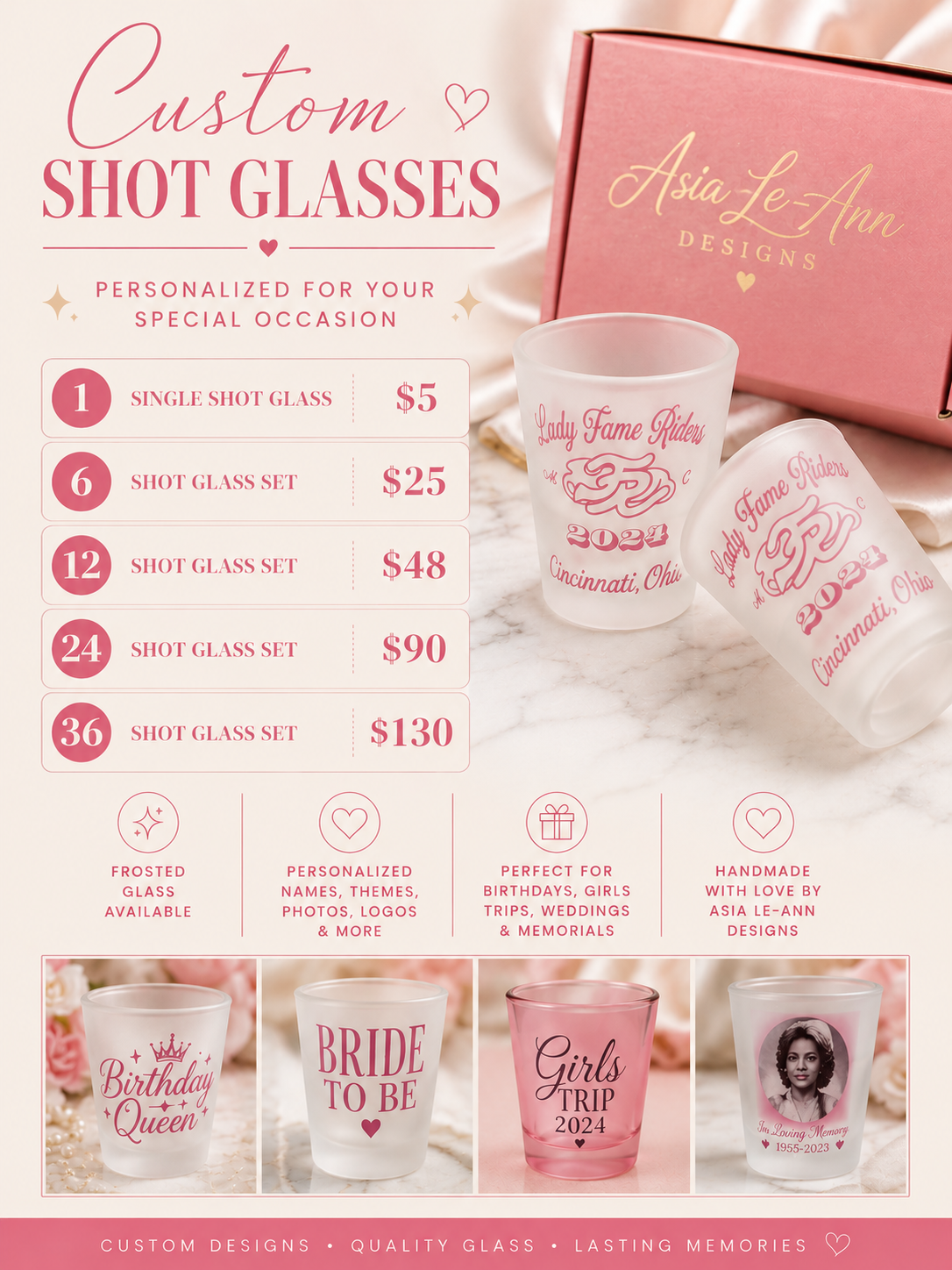 Frosted Shot Glasses