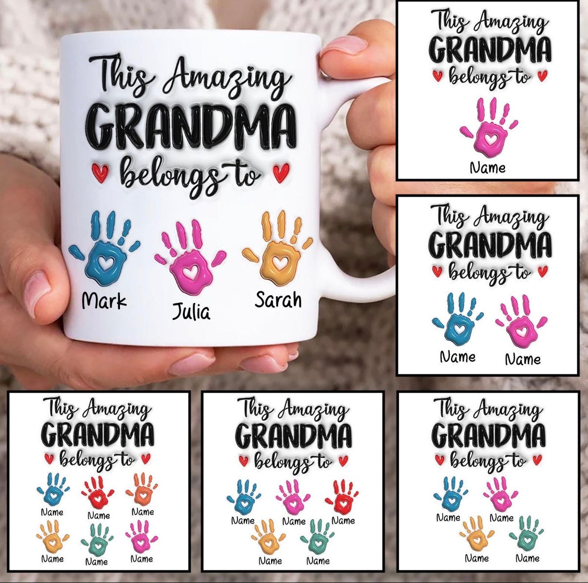 Personalized Grandma Coffee Mug ☕️
