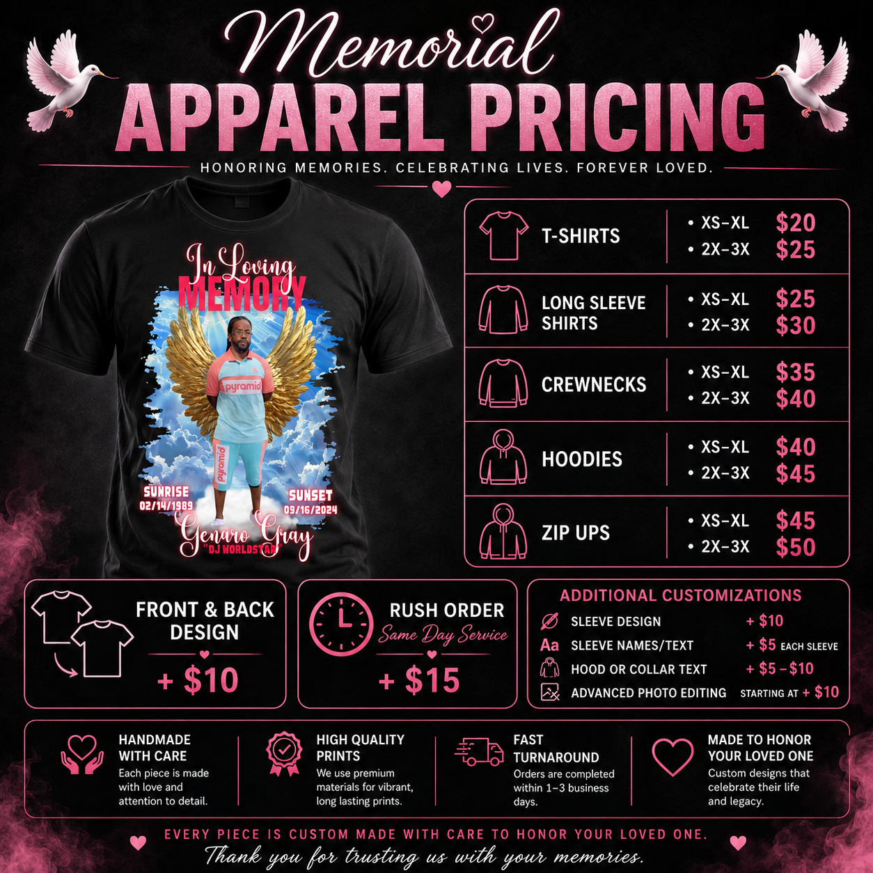 Memorial Shirts ❤️🕊️