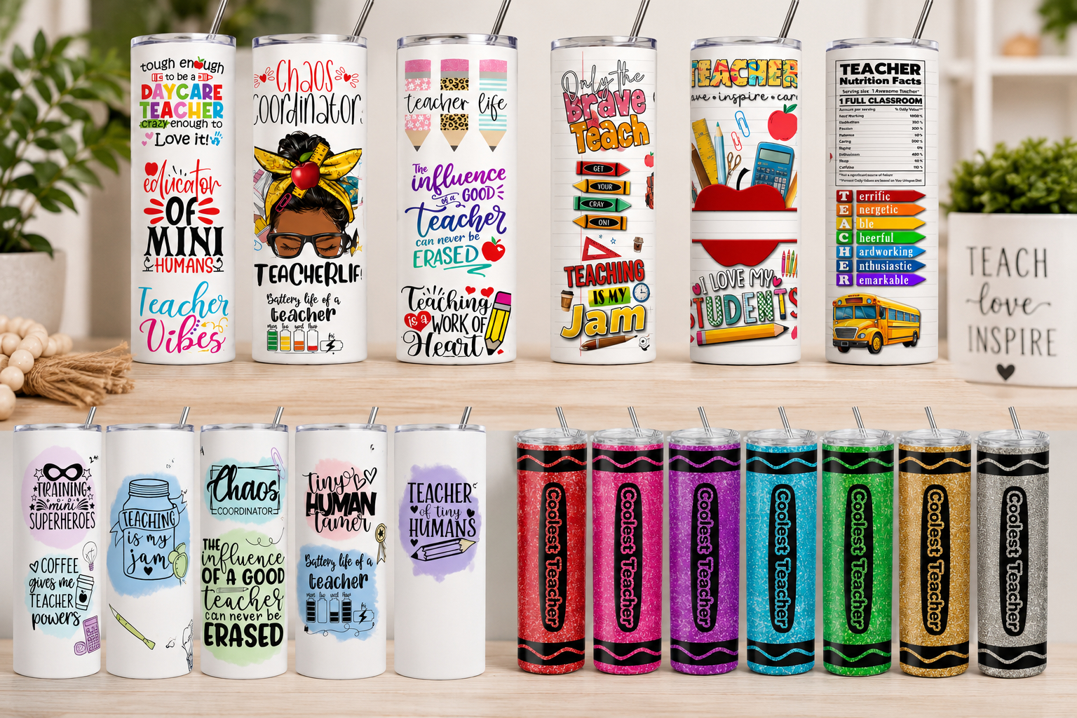 Teacher Tumbler Collection ✏️🍎